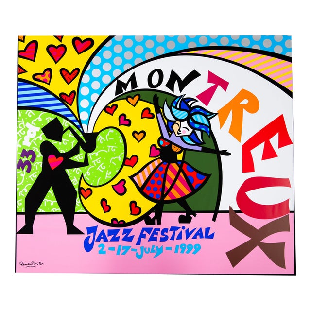Romero Britto, Jazz Festival, Screenprint For Sale