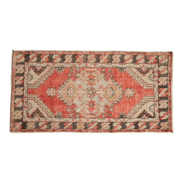 Vintage Distressed Oushak Rug Runner - 2'9" x 5'3" For Sale