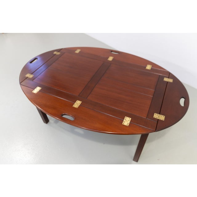 English Mahogany and Brass Butlers Tray Coffee Table, 1960s For Sale - Image 6 of 18