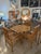 Wood Vintage Bamboo Rattan Reed Dining Game Table & 4 Dining Arm Chairs For Sale - Image 7 of 12