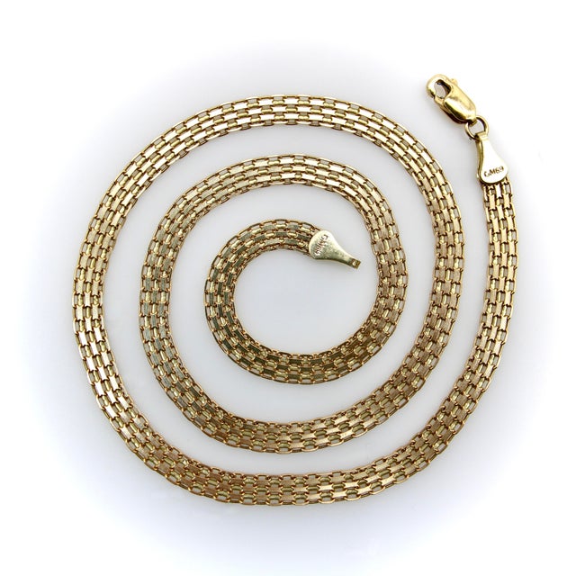 Vintage 10k Gold Bismark Chain Necklace For Sale - Image 4 of 7