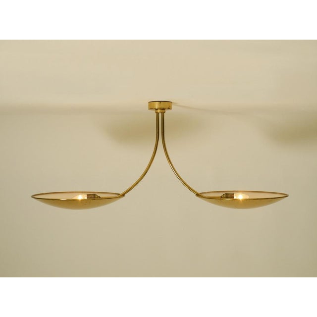 Vintage German Duan Brass Pendant Lamp by Florian Schulz, 1970s For Sale - Image 4 of 17