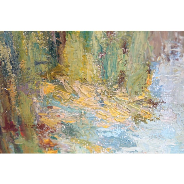 Impressionist Mid 20th Century Original Oil Painting on Board Signed on the Bottom, Framed For Sale - Image 3 of 8
