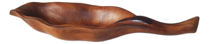 Leaf Bowl in Olive Wood from Atelier Falfer, 1950s