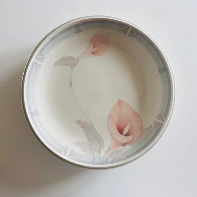 Noritake Vintage Noritake Keltcraft Misty Isle " Eternal Blush" Pattern Salad Plates S/3 For Sale - Image 4 of 7