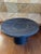 Vintage 22” Black Cerused Wood Low Table With Brass Accents For Sale - Image 4 of 16