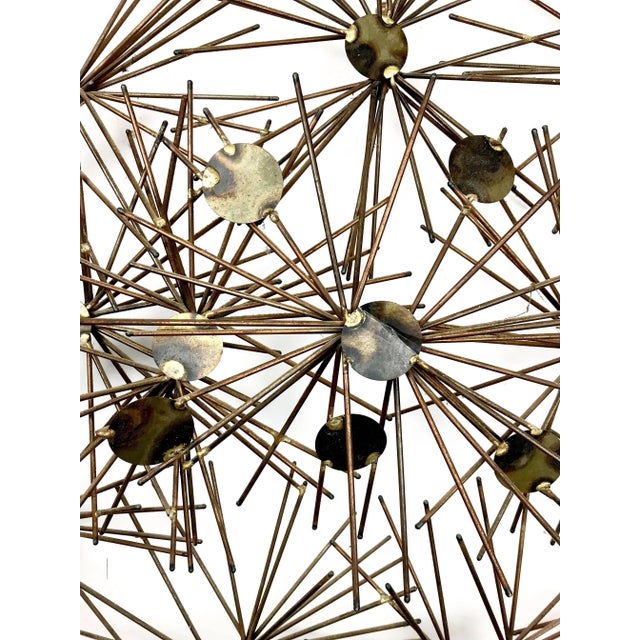 Mixed Metal Wall Sculpture Signed Greenberg, 1968 For Sale - Image 4 of 7