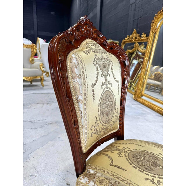 French Rococo Copper Accent Chair With Gold Leaf Details For Sale In Miami - Image 6 of 8