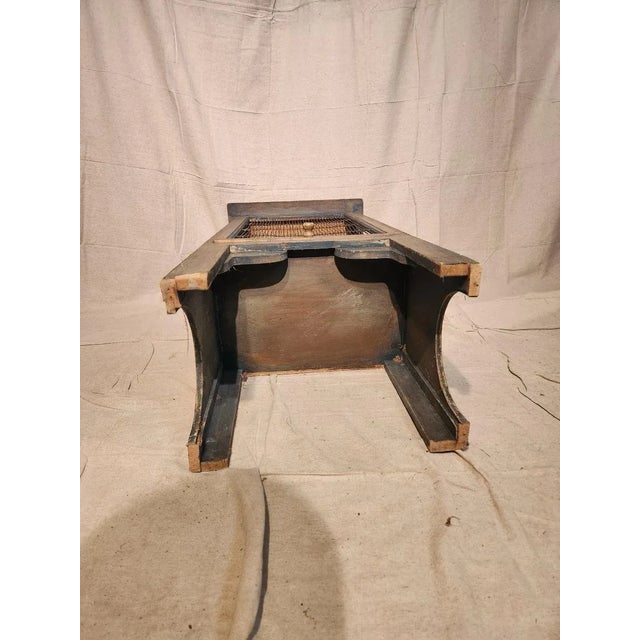 Teal Vintage Hand Painted Decorative Bird Cage For Sale - Image 8 of 11