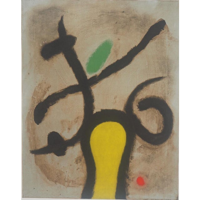 After Joan Miro, Woman and the Bird, 1965, Lithograph For Sale - Image 5 of 5
