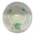 Antique French Digoin Ironstone Serving Bowl Green Floral For Sale
