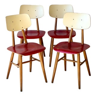 Bistro Chairs from Ton, 1960, Set of 4 For Sale