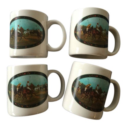 Ralph Lauren Equestrian Coffee Mugs - Set of 4 For Sale