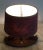 Table Lamp with Oval Teak Base, 2 Cats on Metal Scratching Post & Red Printed Oval Cardboard Shade, 1970s For Sale - Image 6 of 7