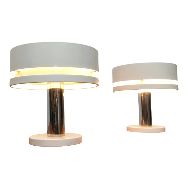 Mid-Century German Space Age Minimalist Table Lamp from Kaiser Idell / Kaiser Leuchten, 1960s, Set of 2 For Sale