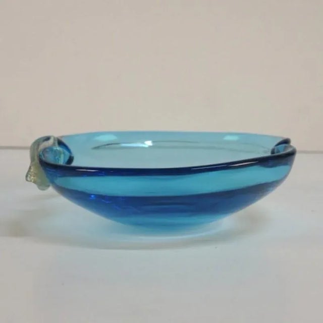 1950s Italian Blue Murano Glass Bowl, 1950s For Sale - Image 5 of 6
