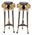 Late 20th Century Neoclassical Marble & Painted Wood Pedestal Tables - Pair For Sale