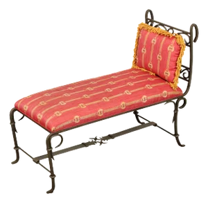 Vintage Wrought Iron Chaise Lounge