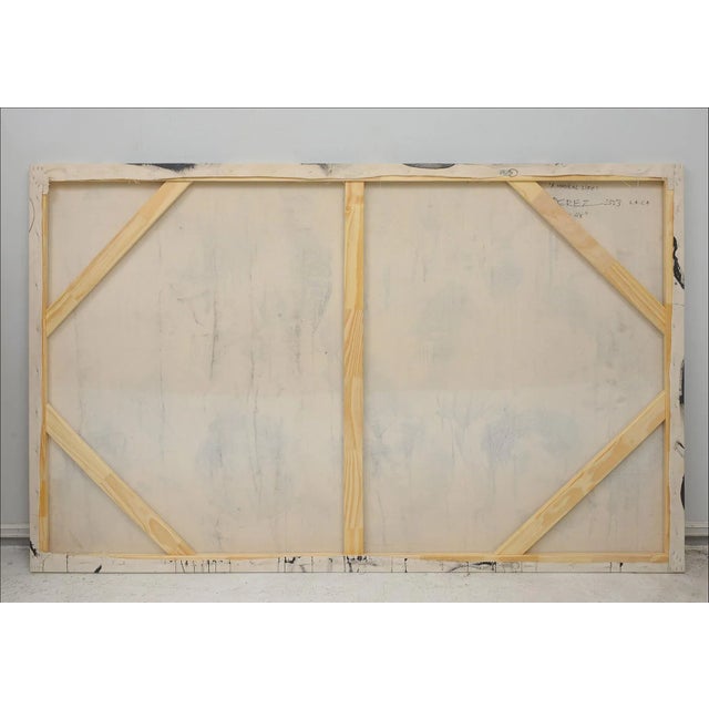 Textile Monica Perez "A Magical Life" Original Acrylic & Charcoal Painting on Canvas For Sale - Image 7 of 8