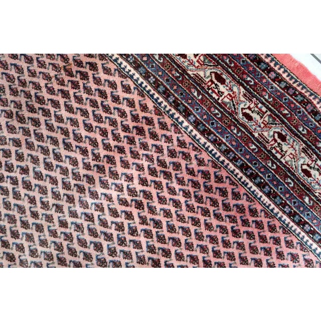 1970s 1970s Handmade Vintage Indian Seraband Rug 6.3' X 8.9' For Sale - Image 5 of 13