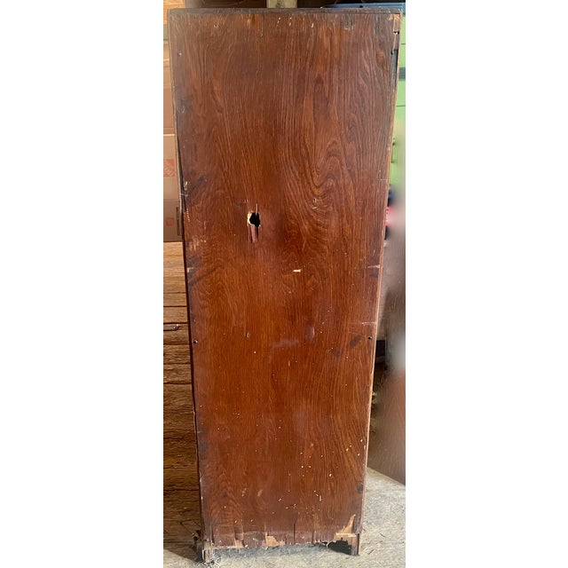 Brown Shaw Walker File Cabinet 4 Drawers Quarter Sawn Tiger Oak Vertical For Sale - Image 8 of 9