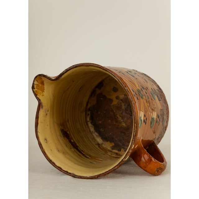 Late 19th Century French Savoie Glazed Jaspe Earthenware Pitcher For Sale In Tulsa - Image 6 of 6