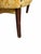 Canary Yellow Vintage Wingback Lounge Chair With Solid Wood Frame & Yellow Damask Upholstery For Sale - Image 8 of 9