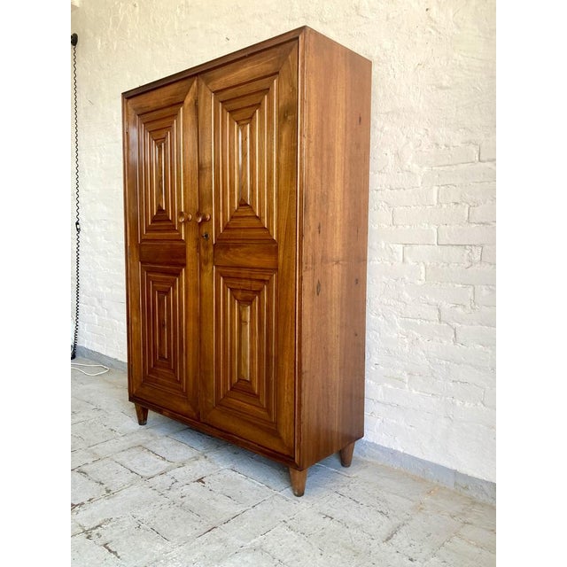 Vintage Italian Rusticated Cabinet, 1940s, in Flawless conditions. Designed 1920 to 1949