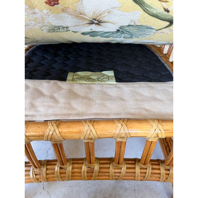 Vintage Coastal Organic Modern Pencil Rattan Lounge Chairs – Pair For Sale - Image 10 of 12