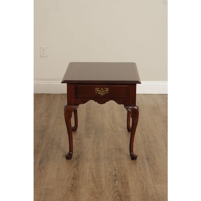 Ethan Allen Court' Queen Anne Style Cherry End Table Chairish