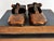 Vintage Pair Mid Century Modern Copper Plated Baby Shoes Nursery Decor For Sale - Image 10 of 14
