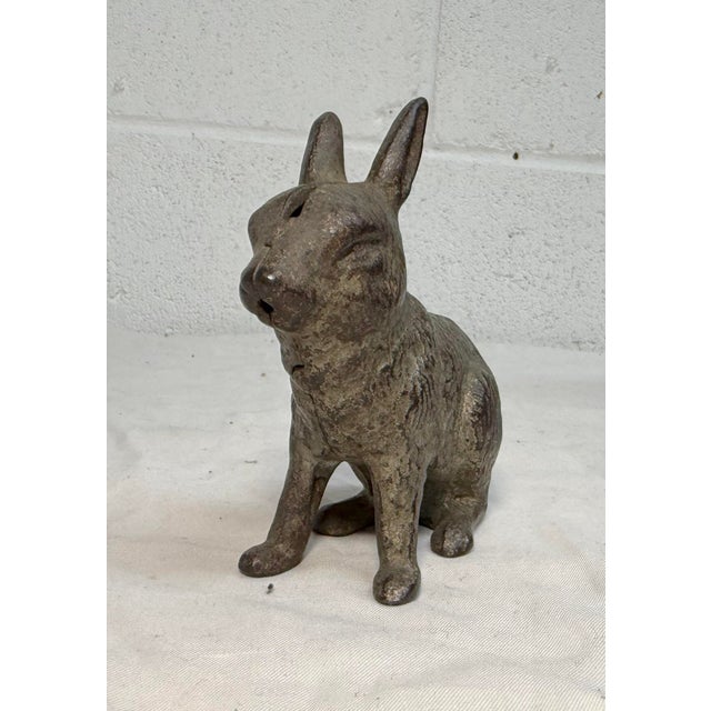 Antique 1920's Cast Iron Bunny Rabbit Animal Still Coin Bank – A.c. Williams For Sale In New York - Image 6 of 9