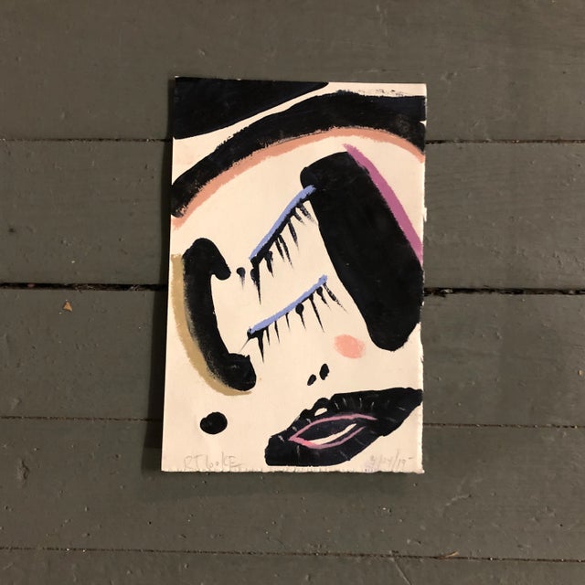 2010s Original Contemporary Abstract Robert Cooke Face Painting For Sale - Image 5 of 5