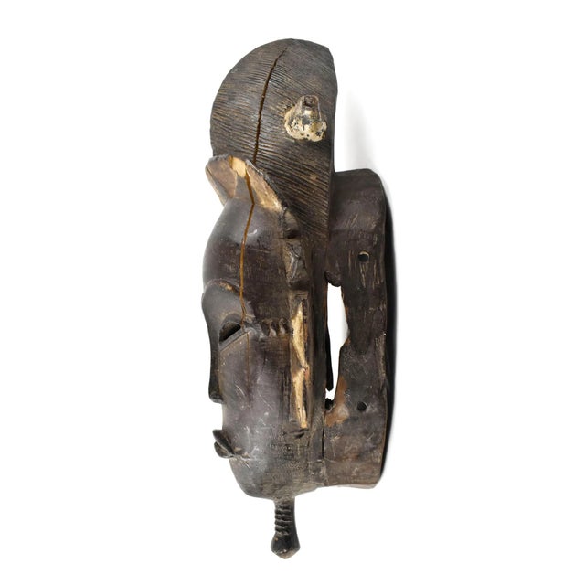 Early 20th Century Yaure Baule Portrait Mask Côte d'Ivoire For Sale