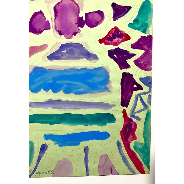 Jay Milder, Abstract Expressionist Landscape Jay Milder Rhino Horn Painting American Pop Art, 1990 For Sale - Image 4 of 7