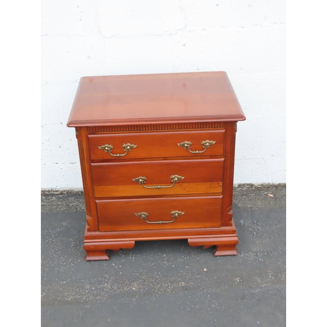 Tell City Dowry Solid Cherry Nightstands End Side Bedside Table 6899 For Sale - Image 11 of 11