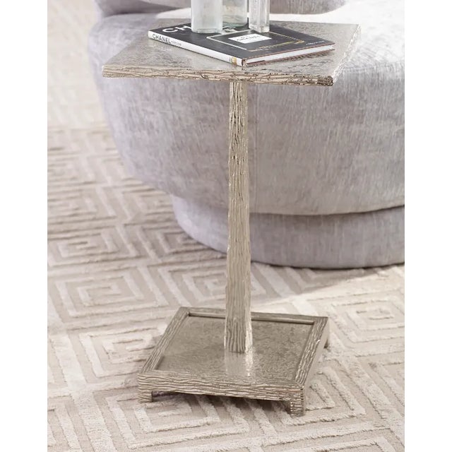 2020s Textured Nickel Cocktail Table _ John Richard Collection For Sale - Image 5 of 5