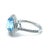 Contemporary Tiffany & Co. Platinum Soleste Aquamarine & Diamond Ring 3.95ct 7.17g, Size 5 For Sale - Image 3 of 11