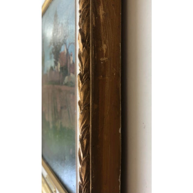 Louis Rheiner, Campagne genevoise, 1906, Oil on Cardboard, Framed For Sale - Image 7 of 11