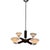 Art Deco Satin Glass, Walnut Veneer and Chromed Metal 4-Light Chandelier, Former Czechoslovakia, 1930 For Sale - Image 10 of 10