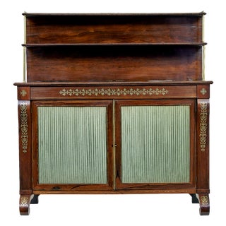 Antique Regency Brass Inlaid Chiffonier, 1820 For Sale