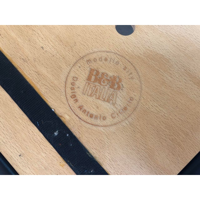 1980s Mid-Century Modern Antonio Citterio for B&b Italia "Baisity" Leather Chaise Lounge For Sale - Image 10 of 11