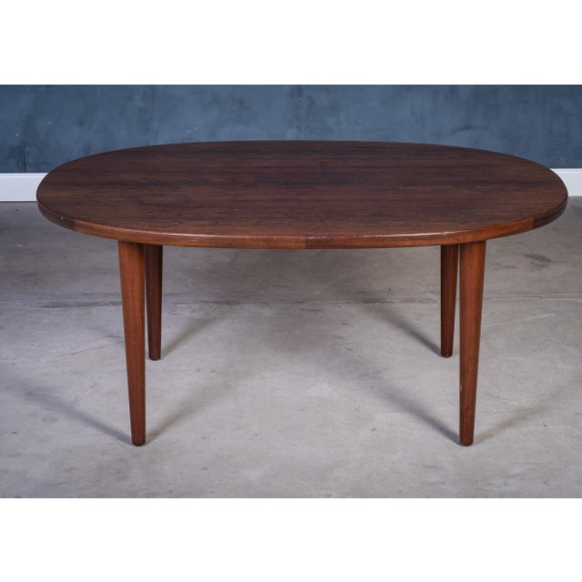 Mid-Century Modern Oval Coffee Table from Odense Møbelfabrik, 1960s For Sale - Image 3 of 11