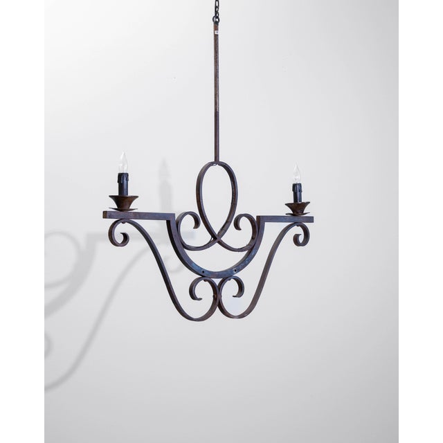 1900s French Metal Chandelier For Sale - Image 9 of 18
