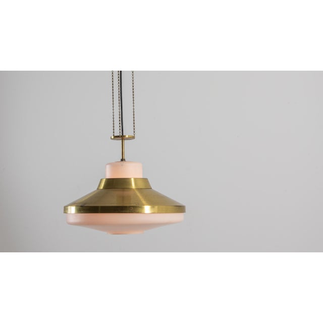 1970s Czech Brass Pendant Lamp For Sale - Image 10 of 13
