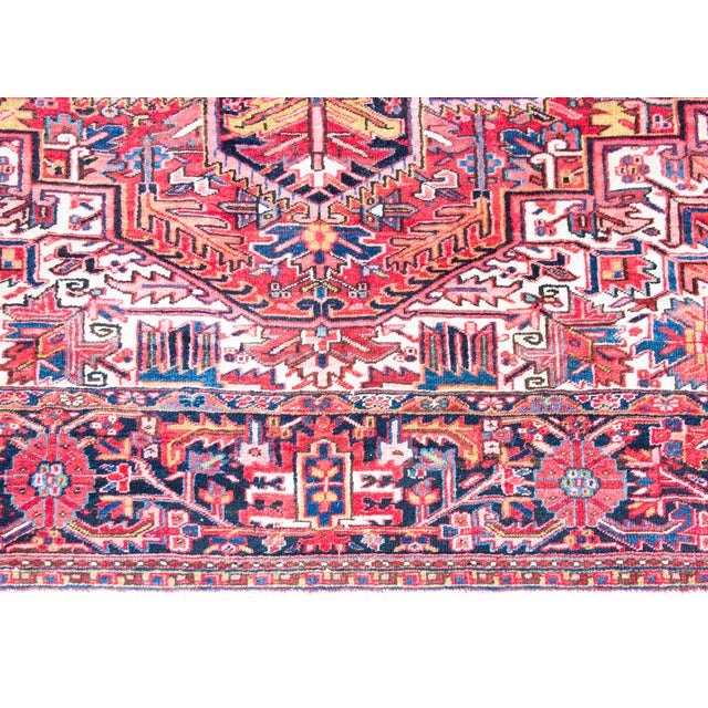 Mid 20th Century Persian Heriz Rug For Sale - Image 9 of 16