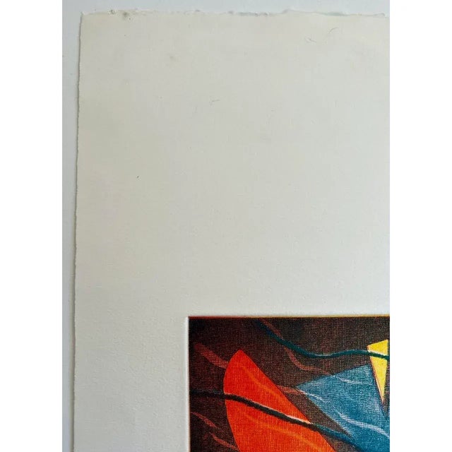 Mid-Century Modern Abstract Etching Aquatint - Arnold Grossman, Ed. 3/30 - Arches For Sale - Image 4 of 13