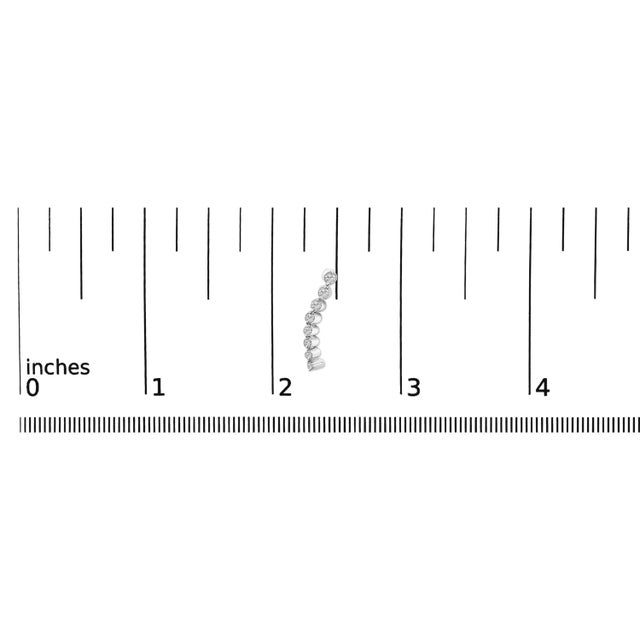 Early 21st Century .925 Sterling Silver 1/4 Cttw Diamond Graduated Dangle Earrings, A Pair For Sale - Image 5 of 5