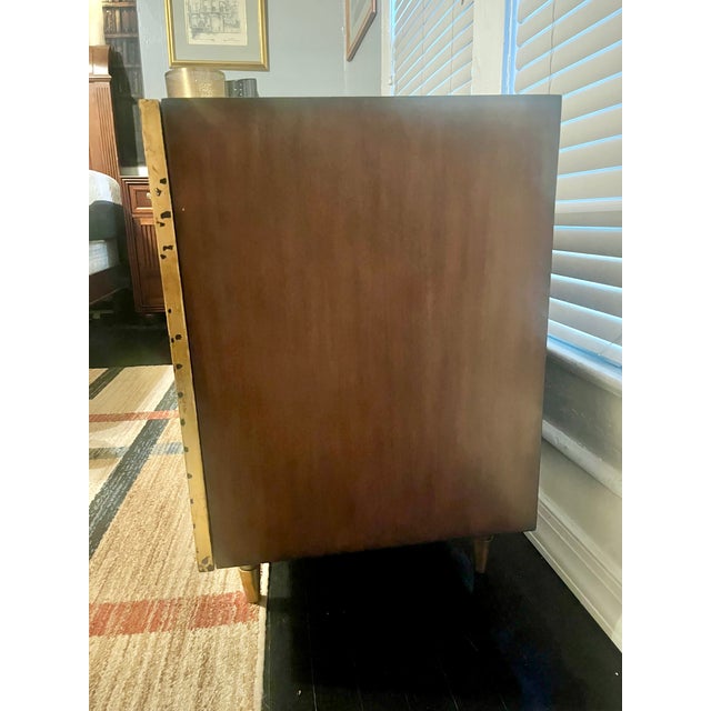 Mid-Century Modern Credenza With Brass Legs - Aurum Finish For Sale - Image 11 of 12