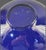 Late 20th Century Vintage Cobalt Blue Gilded Rim Glass Serving Bowl For Sale - Image 5 of 8
